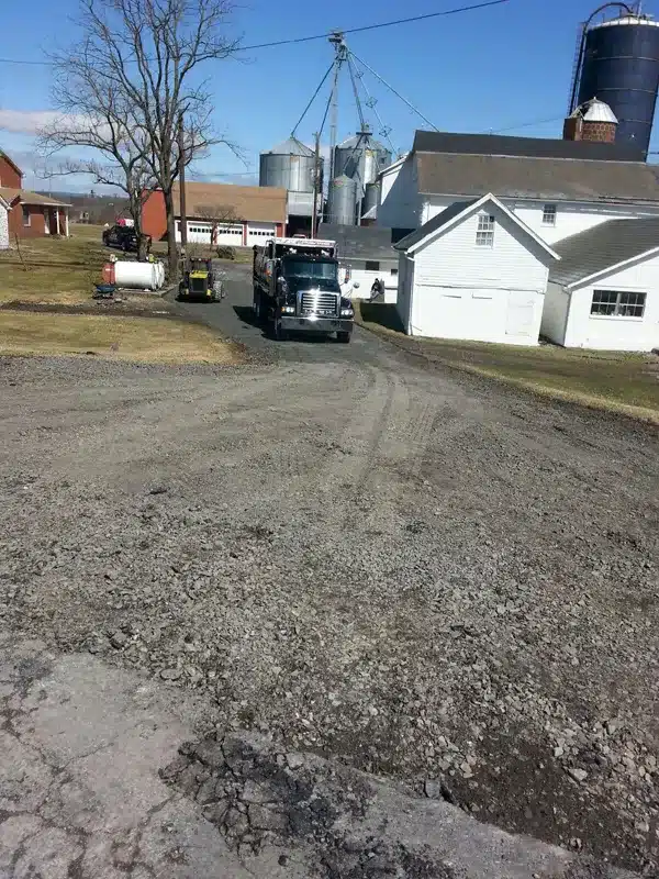 before image of asphalt paved driveway